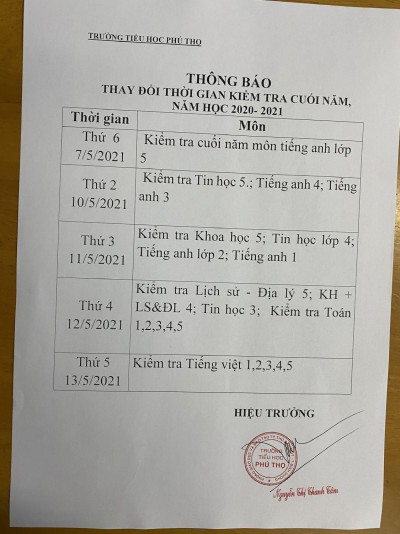 lich thi cuoi nAM