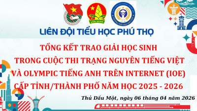 TRAO GIẢI CHO HỌC SINH ĐẠT GIẢI CUỘC THI TRẠNG NGUYÊN TIẾNG VIỆT VÀ KỲ THI OLYMPIC TIẾNG ANH TRÊN INTERNET (IOE) CẤP TỈNH/ THÀNH PHỐ NĂM HỌC 2025 – 2026
