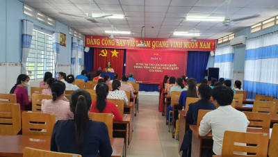 CHI BỘ TRƯỜNG TIỂU HỌC PHÚ THỌ THAM DỰ HỘI NGHỊ QUÁN TRIỆT, TRIỂN KHAI MỘT SỐ NGHỊ QUYẾT, CHỈ THỊ CỦA BỘ CHÍNH TRỊ KHÓA XIV