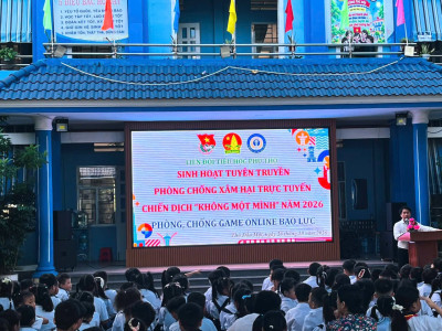 TRƯỜNG TIỂU HỌC PHÚ THỌ TRIỂN KHAI XEM TRỰC TUYẾN CHƯƠNG TRÌNH CHIẾN DỊCH “KHÔNG MỘT MÌNH 2026 – KẾT NỐI KHÔNG TỔN THƯƠNG”