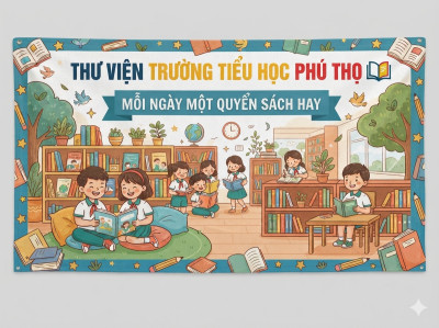 Bảng tin phát động hưởng ứng Tuần lễ học tập suốt đời năm 2026  Thư viện Trường Tiểu học Phú Thọ