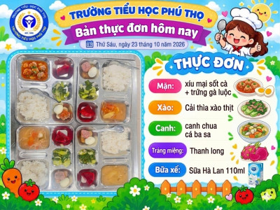 Thực đơn hôm nay ngày 23-10-2026