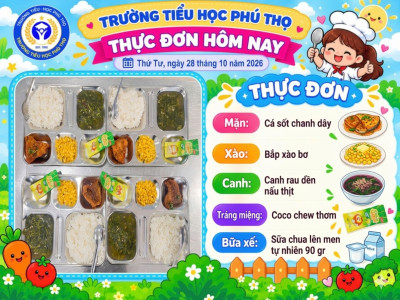 Thực đơn hôm nay ngày 28-10-2026