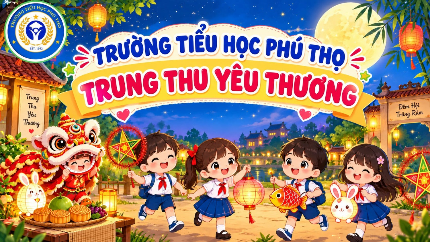 RỘN RÀNG SẮC MÀU TRUNG THU TRONG TỪNG LỚP HỌC Ở LIÊN ĐỘI TIỂU HỌC PHÚ THỌ