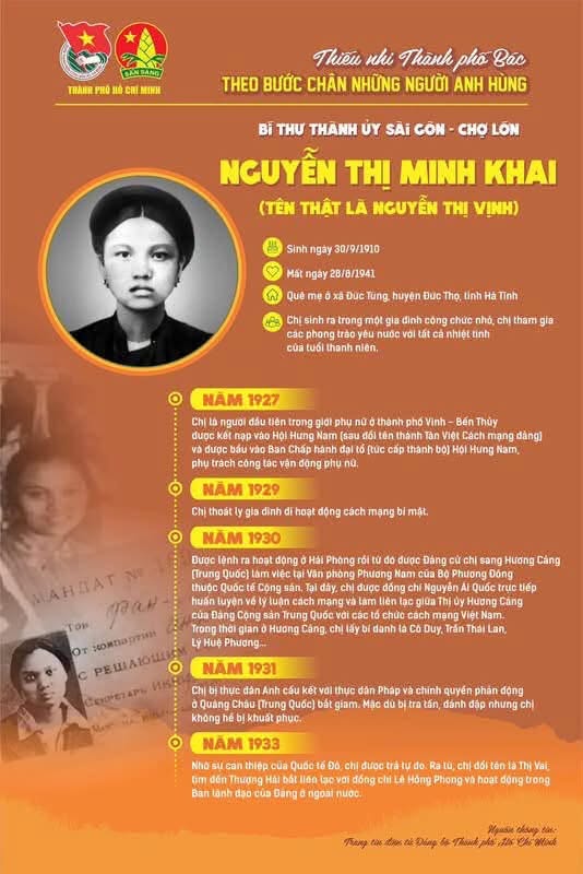 SINH HOẠT LIÊN - CHI ĐỘI: THEO BƯỚC CHÂN NHỮNG NGƯỜI ANH HÙNG – NỮ BÍ THƯ BẤT KHUẤT NGUYỄN THỊ MINH KHAI